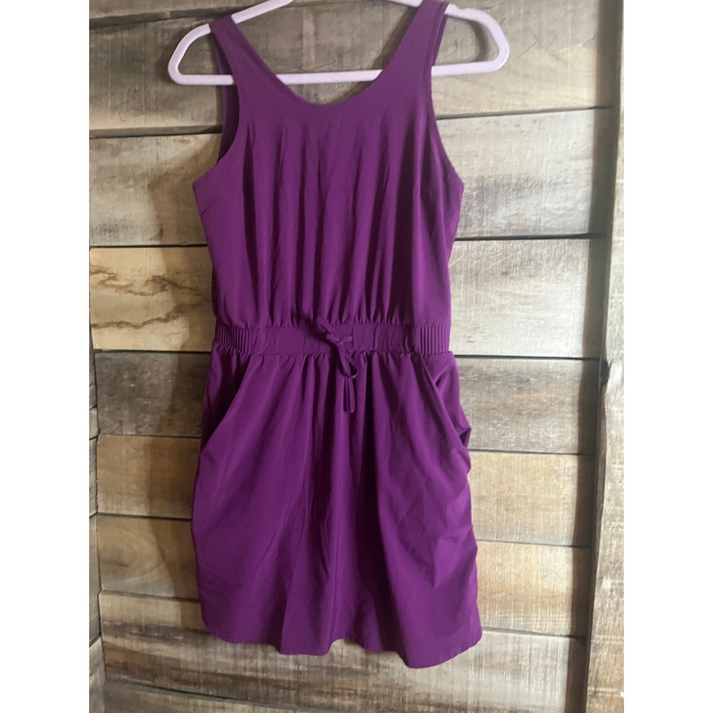All in Motion Womens Purple Sleeveless Athletic Dress XS Drawstring Pockets